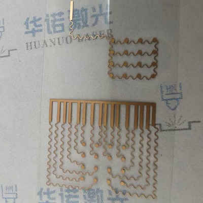 50μm钨片灯丝激光切割 铜箔电极精密蚀刻 狭缝片定制加工